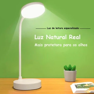 Luminária LED Recarregável Com Proteção Para os Olhos - Sem Fio para Estudo/ Dormitório e Uso Infantil - WYL em Oferta na Shopee