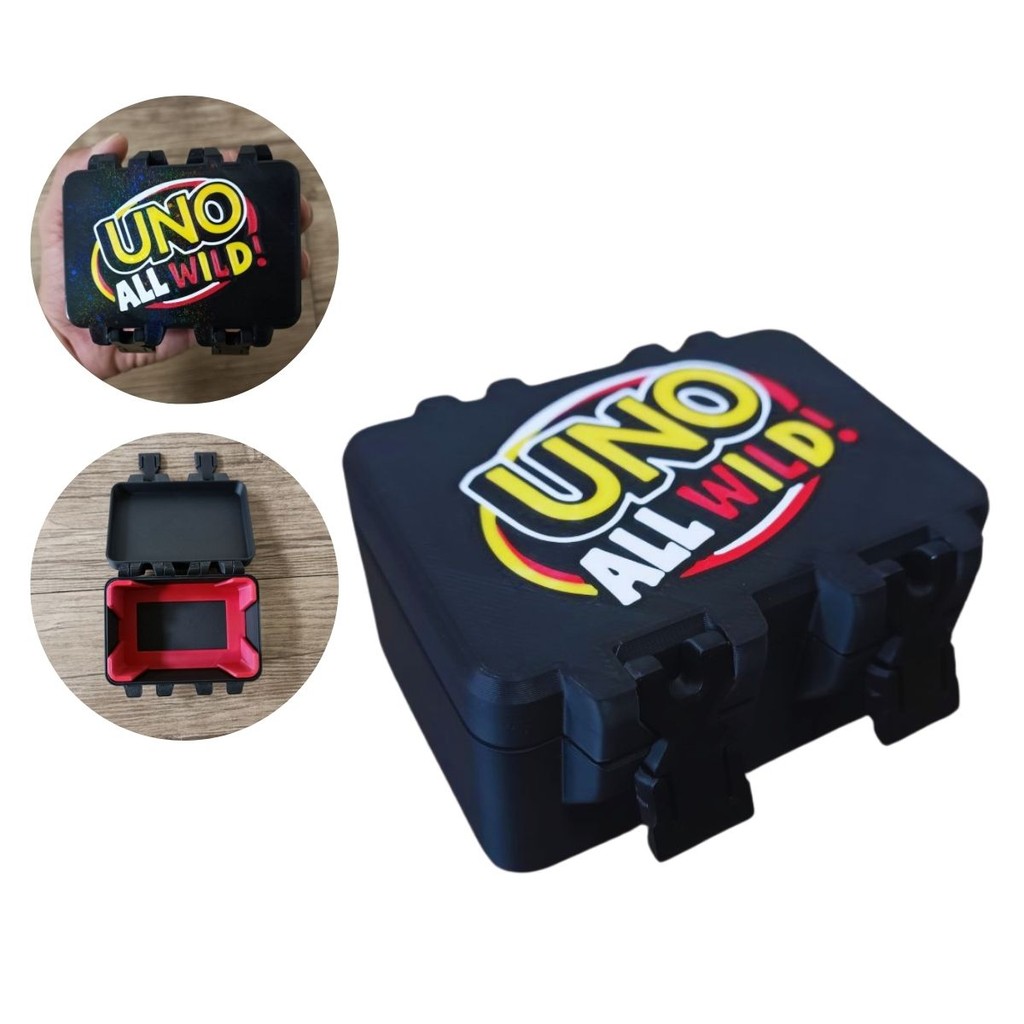 Caixa Jogo De Cartas Uno All Wild Original Protetor Box Case