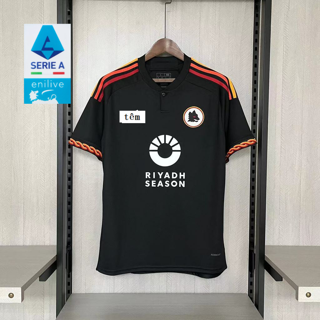 24-25 Roma Terceiro Fora Camisa de Futebol Preta Sportswear