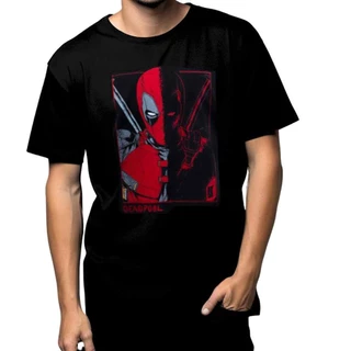 Camiseta Piticas Dupla Fac Deadpool e Wolverine Filme Marvel