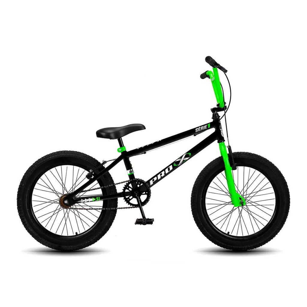 BMX 20インチ　　 Bicicleta Fly Aro 20 Cross em Aço BMX Freio V-Brake - Verde+Cinza
