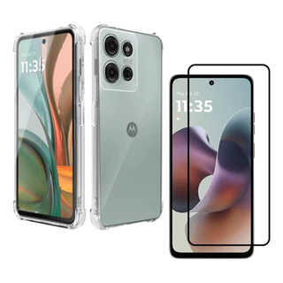 Capa Case Capinha Anti Impacto Para Motorola Moto G56 + Película 3D Vidro Temperado