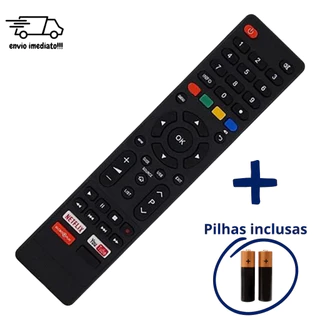 Controle Compatível TV Smart Philco Com Pilhas Função NETFLIX YouTube Globoplay