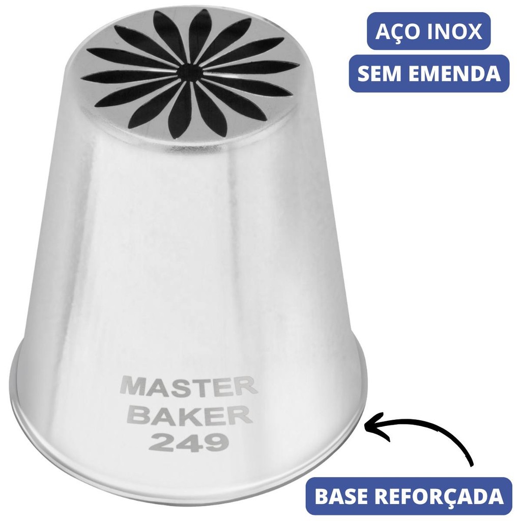 Bico De Confeitar Russo Flor Instantânea Nº 249 XG Master Ba