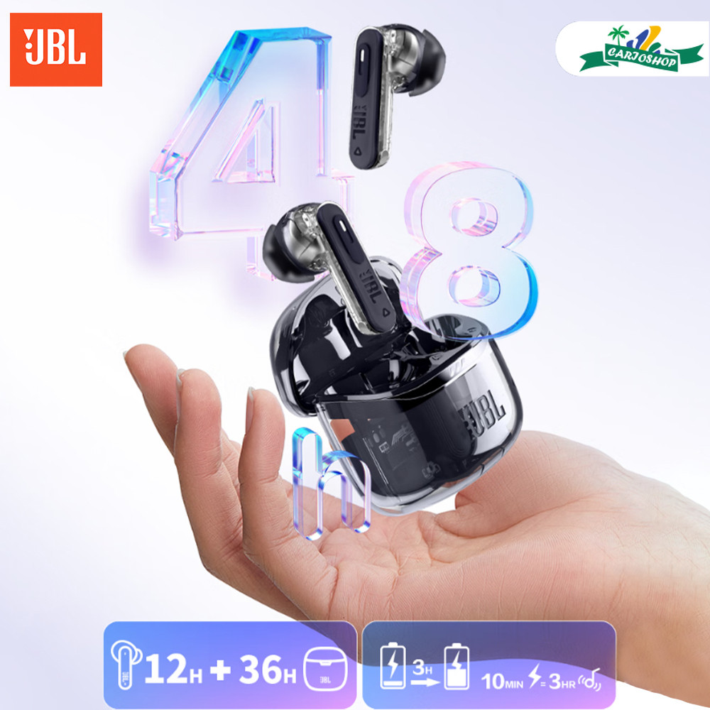 JBL TUNE BEAM2: fone Bluetooth transparente, sem fio com cancelamento ativo, compatível com todos os modelos.