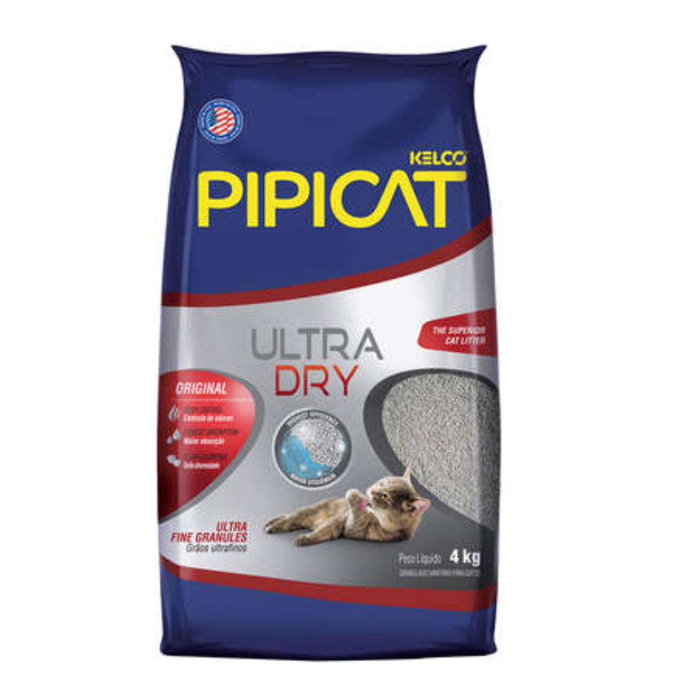 Areia Sanitária Kelco Pipicat Ultra Dry - 4 Kg