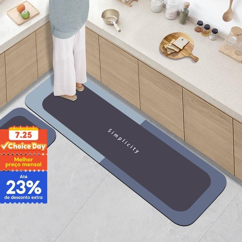 Super Tapete Absorvente Diatom Lama Piso De Banheiro Porta Antiderrapante De Cozinha
