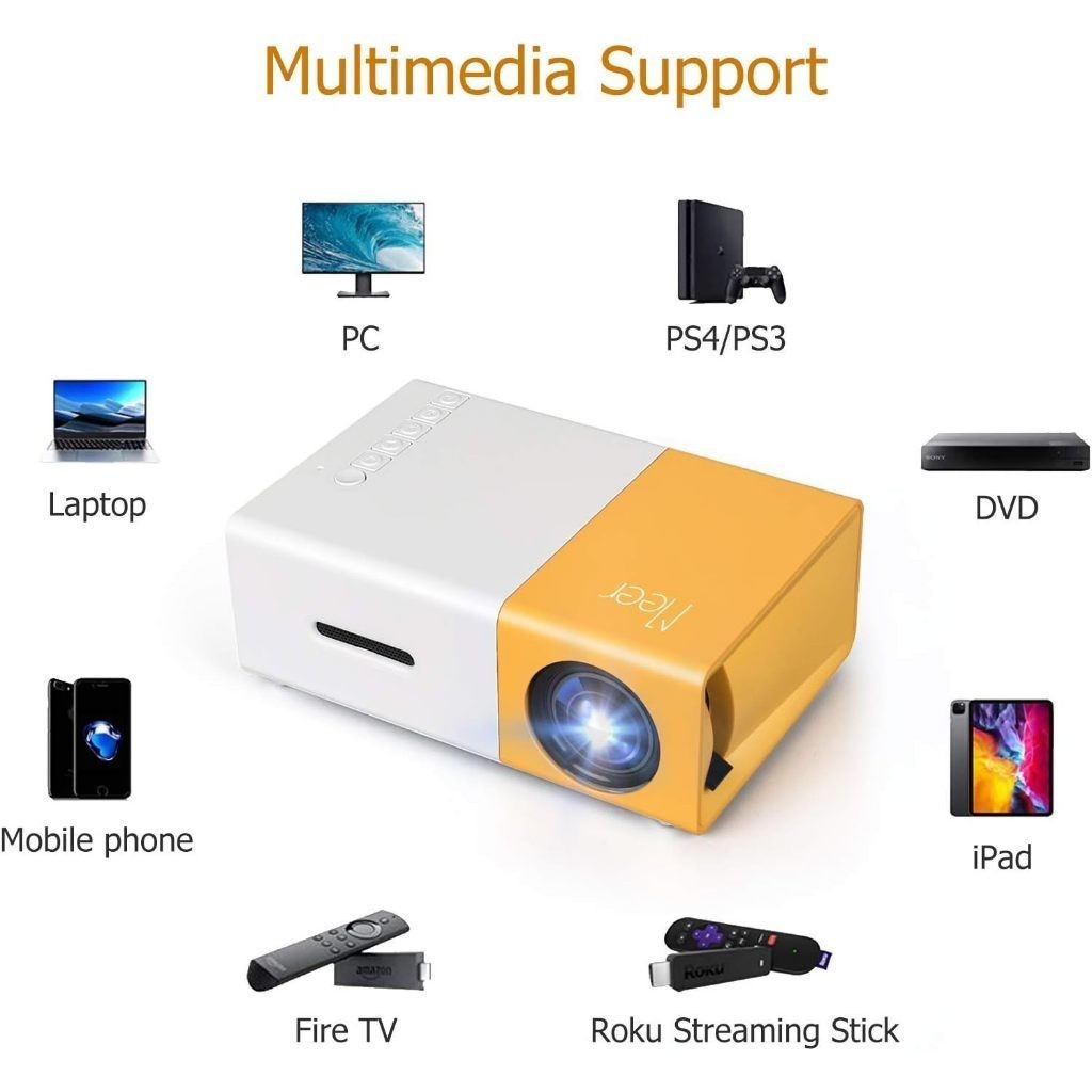 Mini Projetor Portátil Led 1080p 600 Lúmens Hdmi YG300 Envio Imediato