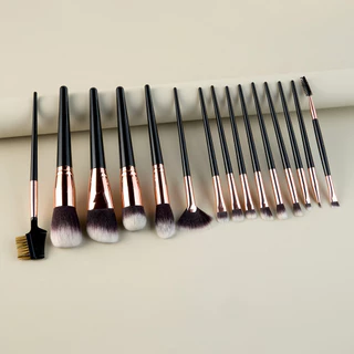 15 Pincéis de maquiagem Black Big Mac Pincéis de maquiagem Big Mac Super Soft Set Escova de maquiagem Eyeshadow Blush