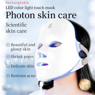 Cuidados Com A Pele Máscara Recarregável LED Home Use Photon Terapia Luz Vermelha Dispositivos Fótons 7 Cores Faciais De Beleza Facial