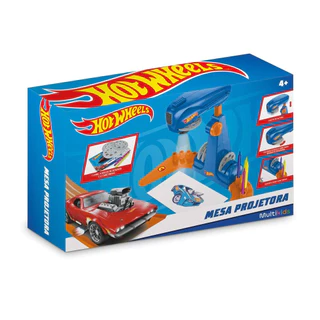 Mesa Projetora Hot Wheels com 24 Desenhos Multikids - BR2087 em Oferta na Shopee