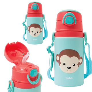 Garrafinha De Aluminio Animal Fun Macaco Bpa Free 400ml Buba em Oferta na Shopee