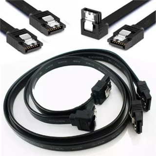Kit 2 Cabos Sata Original Asus Gigabyte Transferencia Dados Preto PC Desktop Servidor 35cm