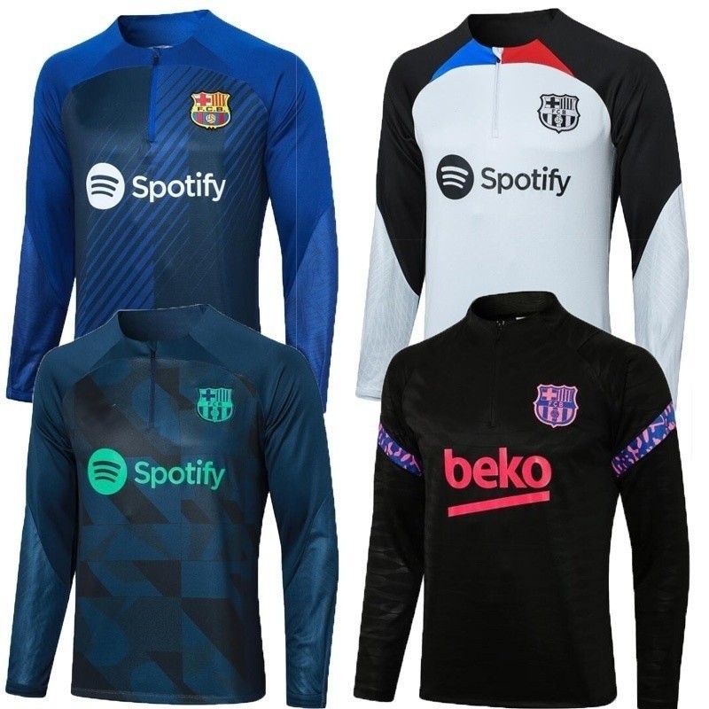 2022 2024 Barcelona Camisa De Treino De Futebol De Manga Comprida