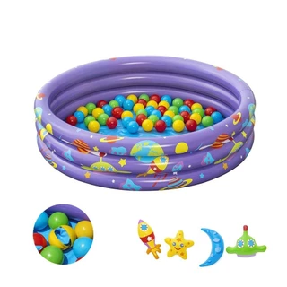 Piscina de Bolinha Infantil 101L Galáxia com 50 bolas e 4 Acessórios Bestway em Oferta na Shopee