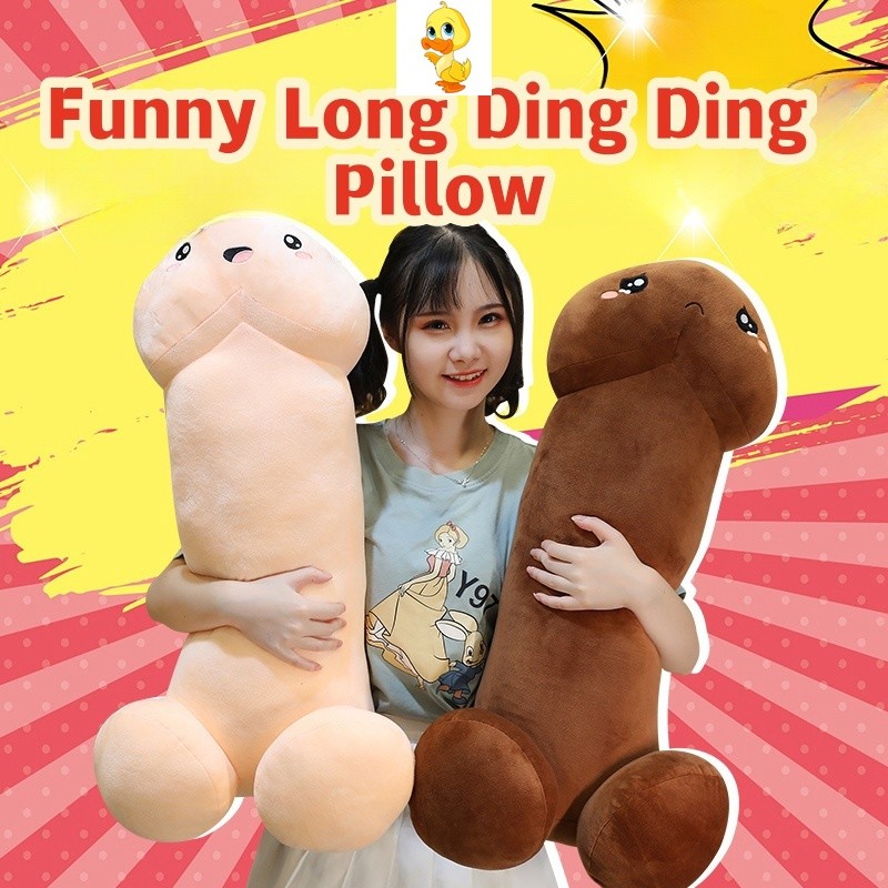 PLUS ✨ Quente Bonito Ding Travesseiro De Pelúcia Brinquedo Engraçado Cogumelo Decoração De Mesa Quarto Macio E Confortável Presente De Casal Namorada Divertido Aniversário Natal