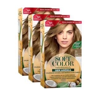 KIT TRIO Soft Color ColoraçãoLouro Acizentado 71