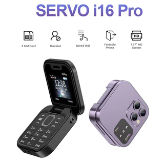 2024 Novo Mini Flip Telefone Móvel FM Voz Rádio Mágico Lista Negra Velocidade Dial Vibração 2SIM Cartão Pequeno Display