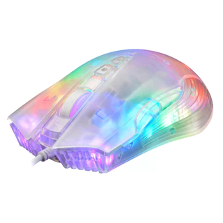 Mouse Gamer Transparente RGB MO-TGR003 3600dpi 6 botões