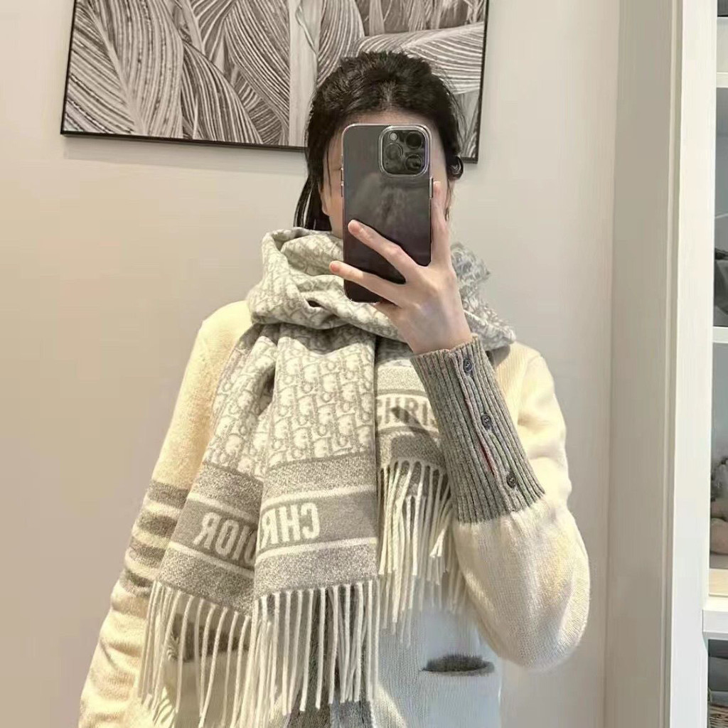 Dior457 Novo Estilo Influencer Cashmere Cachecol de venda quente Xale combinado