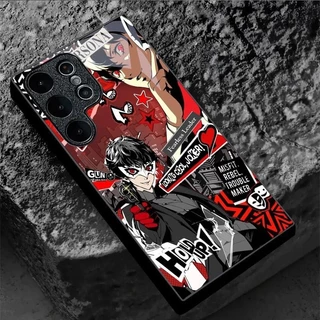 Persona 5 (2) design Capa De Telefone De Vidro Para Samsung Galaxy S20 S21 S22 S23 S24 S25 Ultra Plus S23FE S24FE A53 A5
