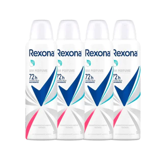 Kit Desodorante Aerosol Rexona Sem Perfume 150ml - 4 Unidades