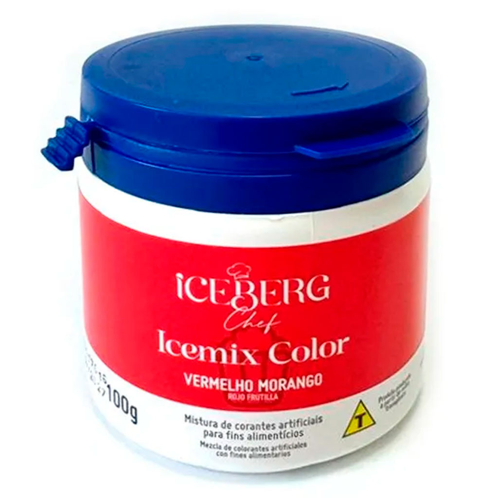 Corante em Pó Vermelho Morango 100g - Iceberg Chef