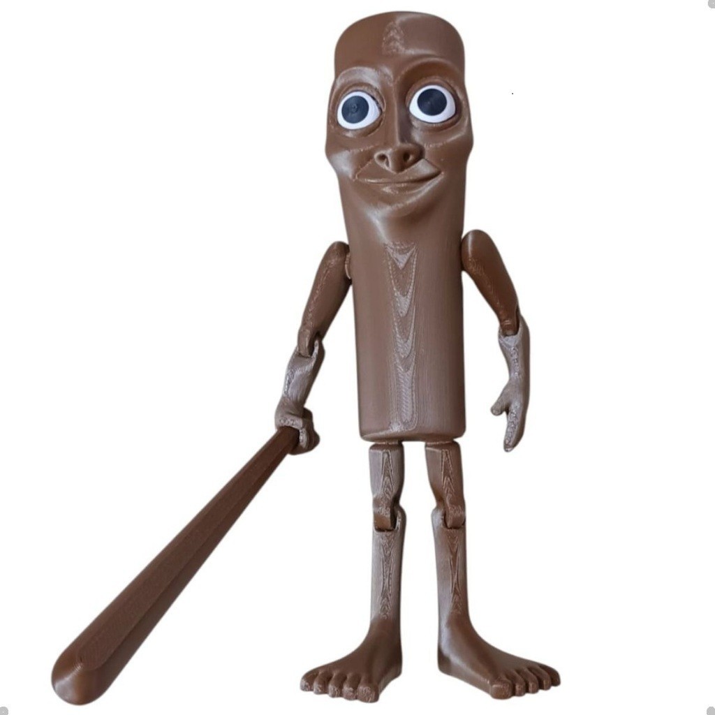 Boneco Tung Tung Sahur Meme Articulado 3d Brainrot Tiktok 19 Cm ...