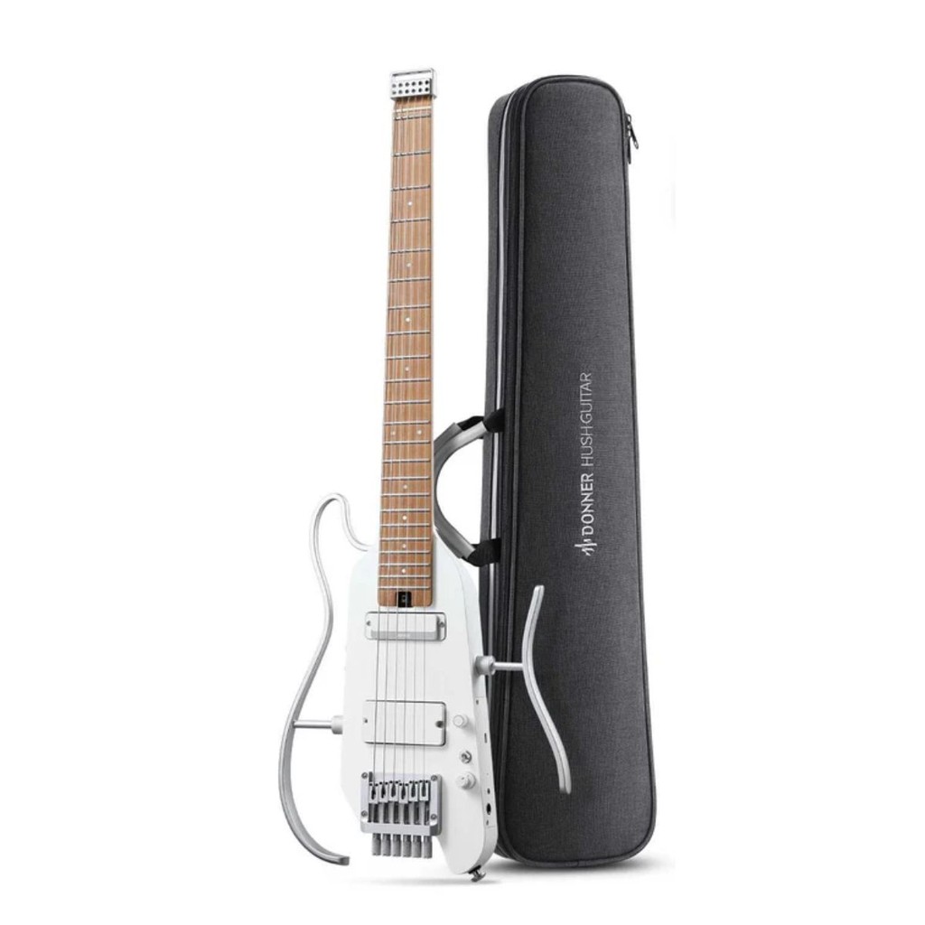 Guitarra Portátil Donner Hush-X Pro com Efeitos Branca | Shopee Brasil