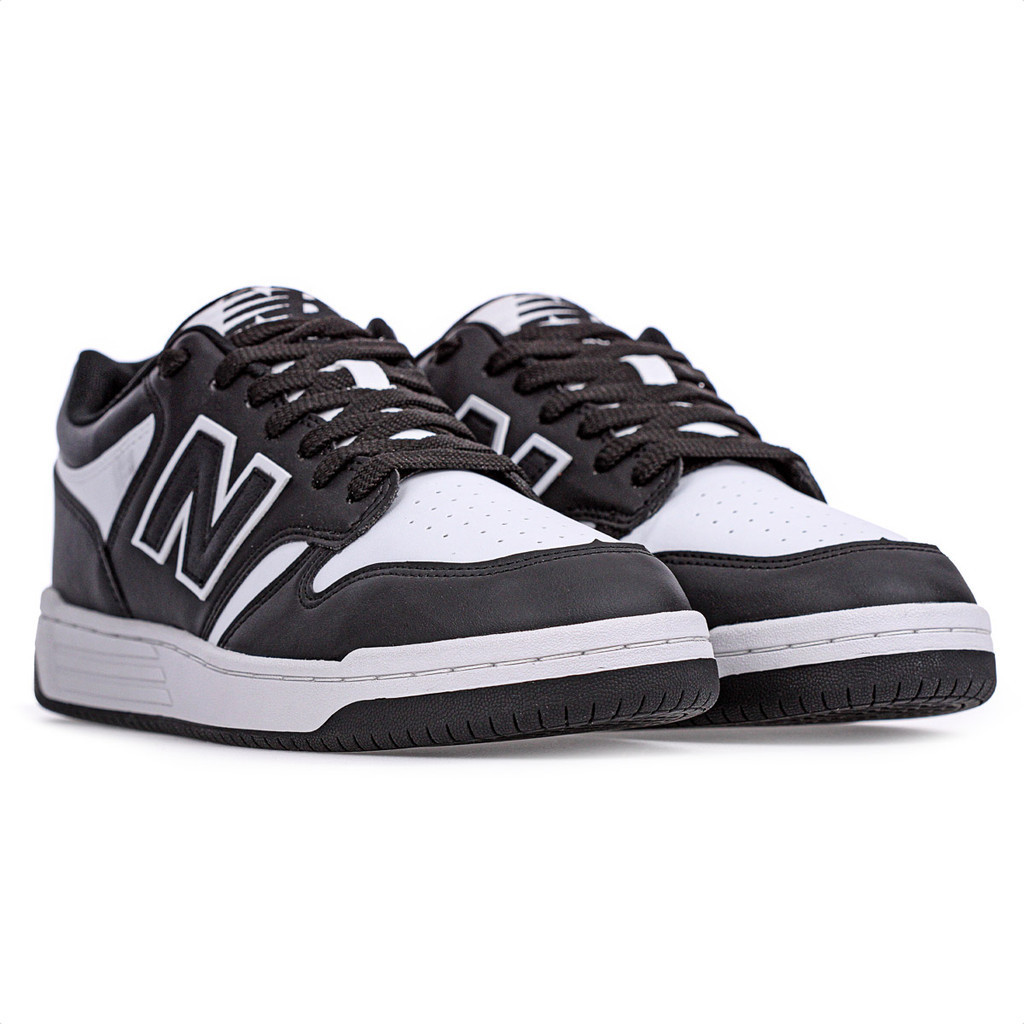 Tênis New Balance 480 Low Preto e Branco - Masculino