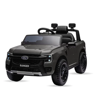 Carro Elétrico Infantil Ford Ranger Cinza 12v com Controle Remoto Luz de Led e Volante com Sons de Corrida Zippy Toys