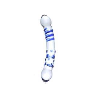 Plug Anal Escalonado 20cm x 3,4cm Transparente Vidro