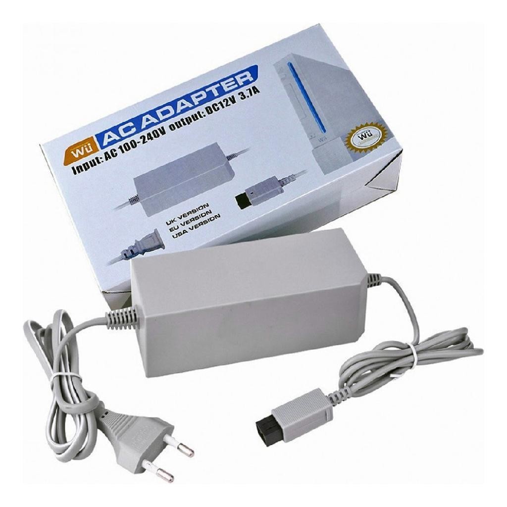 Carregador Fonte de Energia Alimentação Automática Adaptador Ac Para Nintendo Wii Bivolt 110-240v