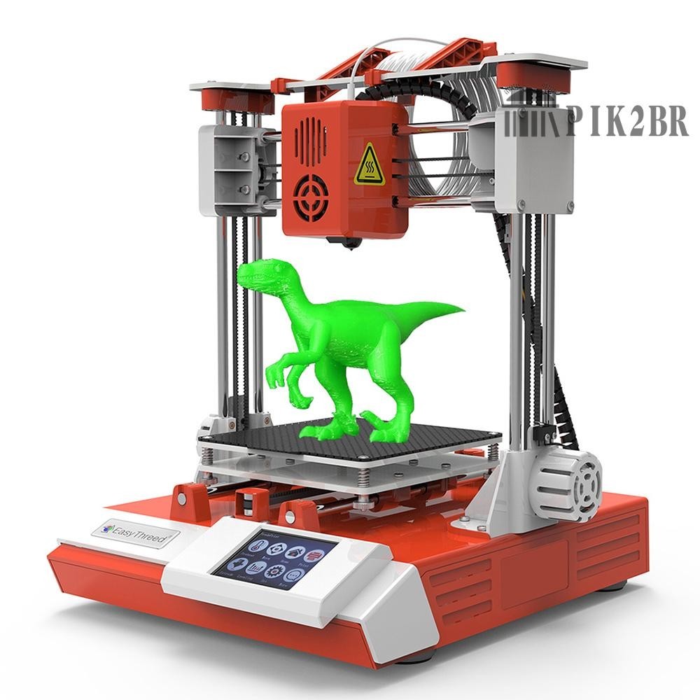 Impressora EasyThreed K6 3D FDM De Mesa 100x100x100mm/4x4x4 Polegadas Plataforma Removível De Tamanho De Impressão Com 2,4'.