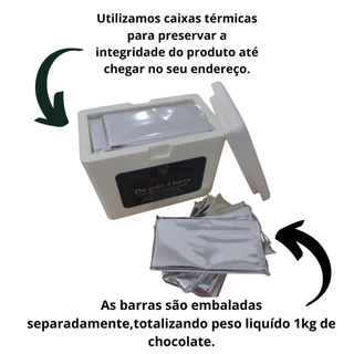 Barras De Chocolate 60% Cacau Sem Açúcar E Glúten 1 Kg