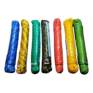 Corda Multiuso 6mm 15 Metros Amarrar Carga Caminhão Resistente Meada Polipropileno Trançada Camping
