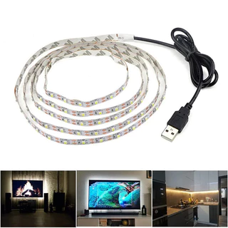 Fita LED DC 5V USB 2835 Branca Quente De Fundo Para TV Decoração Doméstica Lâmpada De 1-5m De Corda