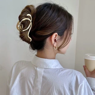 Summer New Style Linha Oca Clip de Cabelo Clip de Cabelo Garotas High-End Back Head Clip de Cabelo Clip de Tubarão Cabeleireiro
