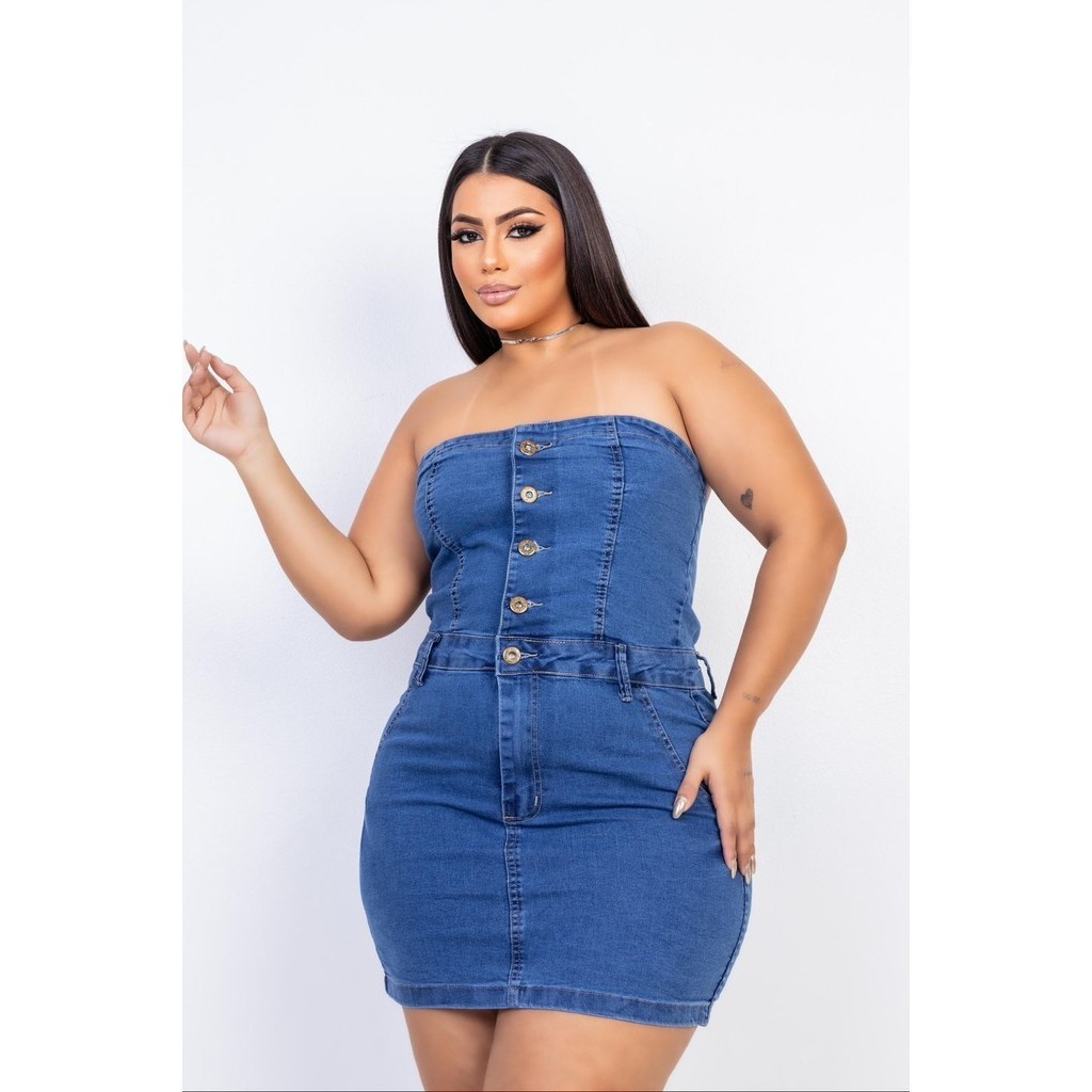 Vestido Jeans Camisa Social Feminina Vestido Vestido Jeans Plus