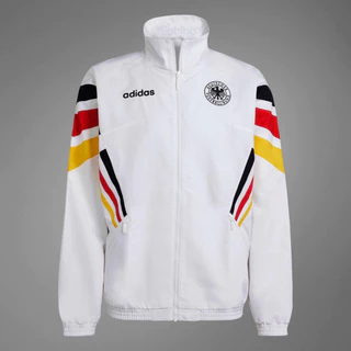 [Estoque Pronto] 2024-25 Alemanha Casaco De Futebol White/Black Windbreaker Workout Fact Zip Hoodies Manga Longa