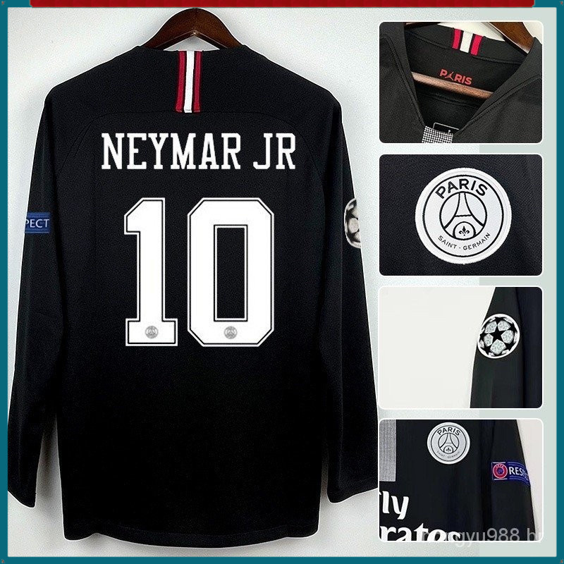 2018 NEYMAR JR NEYMAR Retro 18-19 Equipe Camisa De Manga Comprida Personalização Camisa De Futebol [Frete Grátis ����