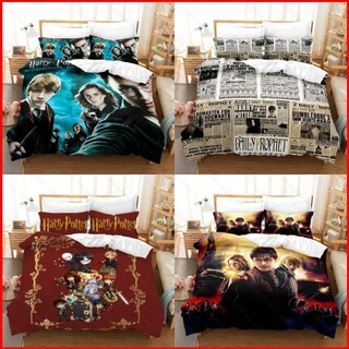 G4 Harry James Potter Conjunto De Roupa De Cama 3 Em 1 Lençol Acolchoado Cobertura De Almofada Quarto Fato De Dormitório Lavável