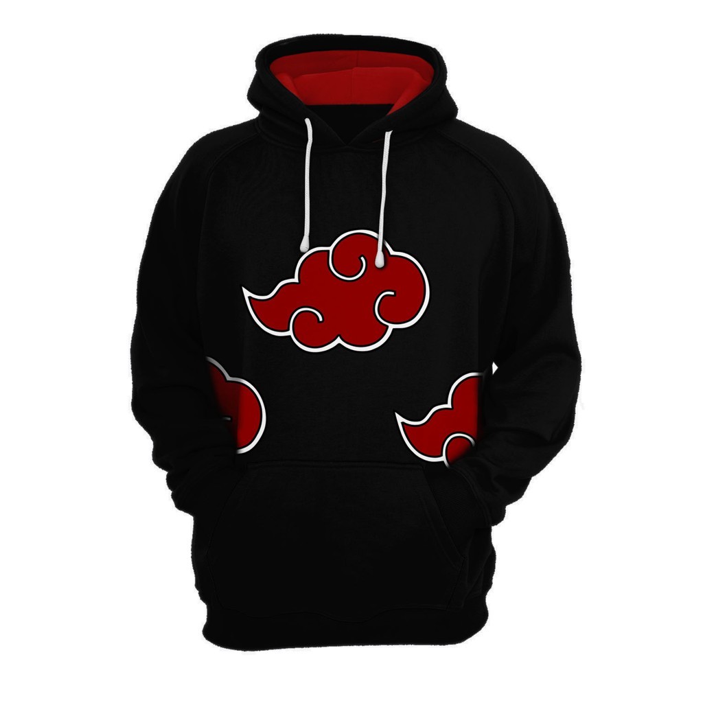 Blusa de frio moletom Akatsuki Naruto manga longa com bolso canguru e ...