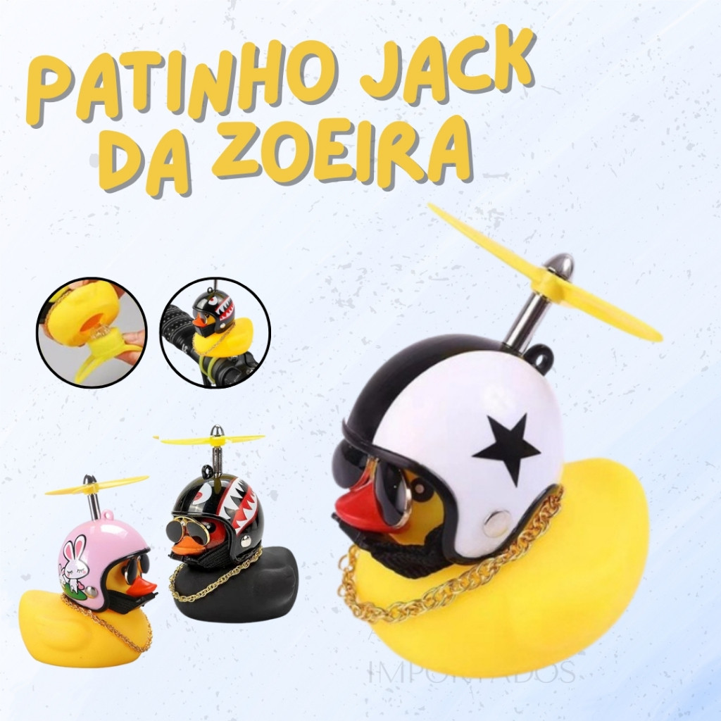 Kit 2 Patinho Jack da Zueira (Com Led) - Pato de Borracha led Decora ...