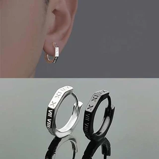 Orelhas masculinas de tendência de nicho brincos masculinos individuais masculinos individuais Orelhas masculinas com números romanos