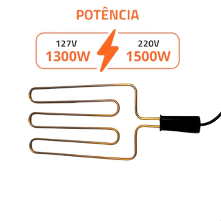 Resistencia Para Churrasqueira Eletrica 110v ou 220v Grill Com Cabo Esquenta Rápido