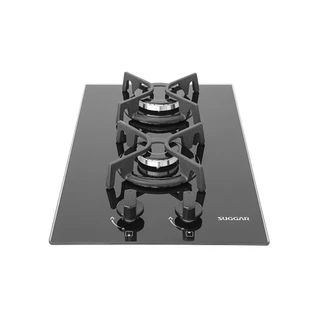 Cooktop Mesa De Vidro 2 Queimadores À Gás Suggar Preto FG2002FVP Bivolt