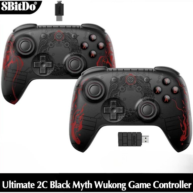 8BitDo-Controlador De Jogos Sem Fio Ultimate 2C Para PC , Windows 10 , 11 , Steam Deck , Raspberry Pi , Android-Mito Preto : Wukong