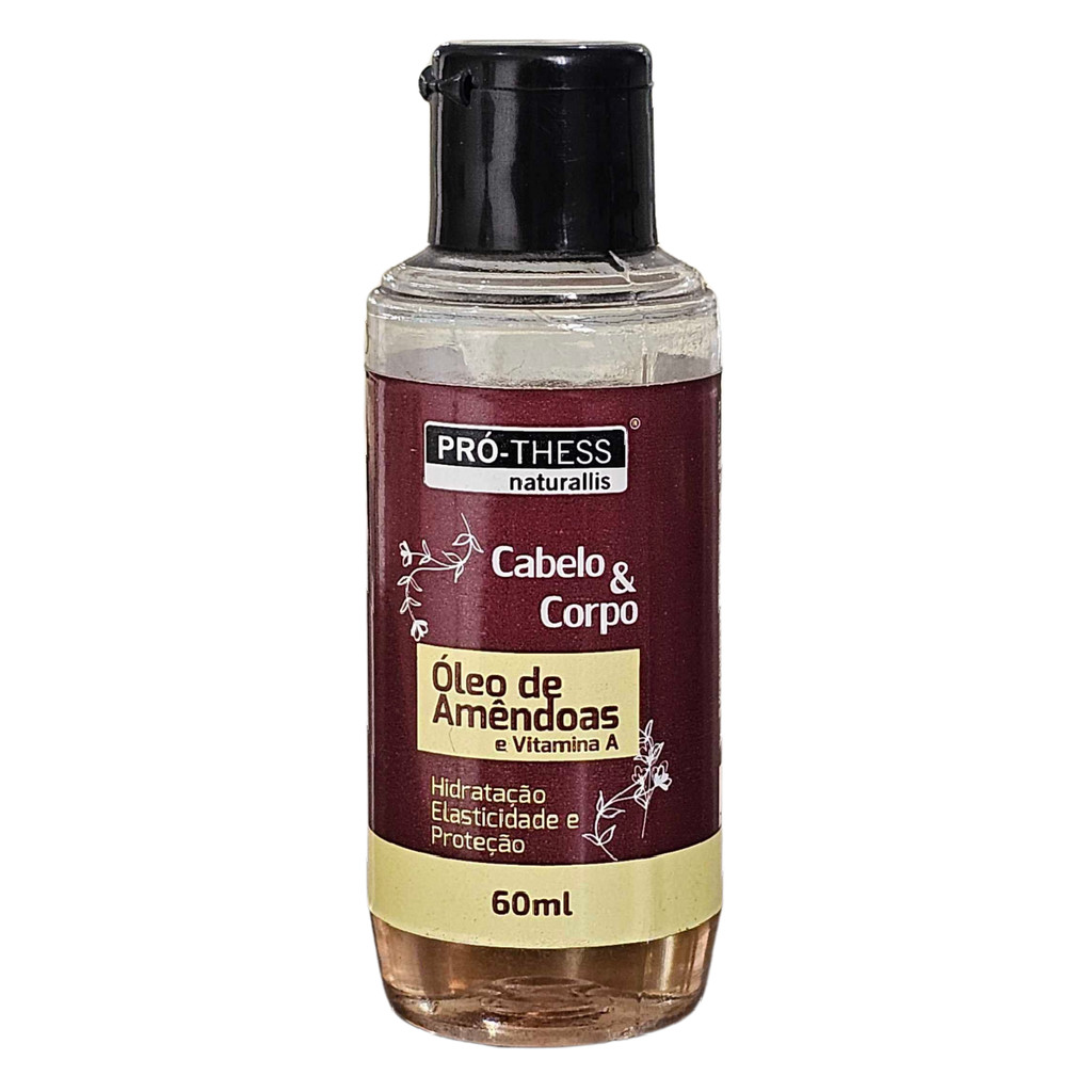 Óleo de Amêndoas e Vitamina A 60ml Cabelo e Corpo Nutrição e Hidratação ...