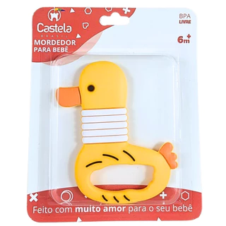 Mordedor Massageador de Gengivas Macio Patinho Livre Bpa Infantil Castela